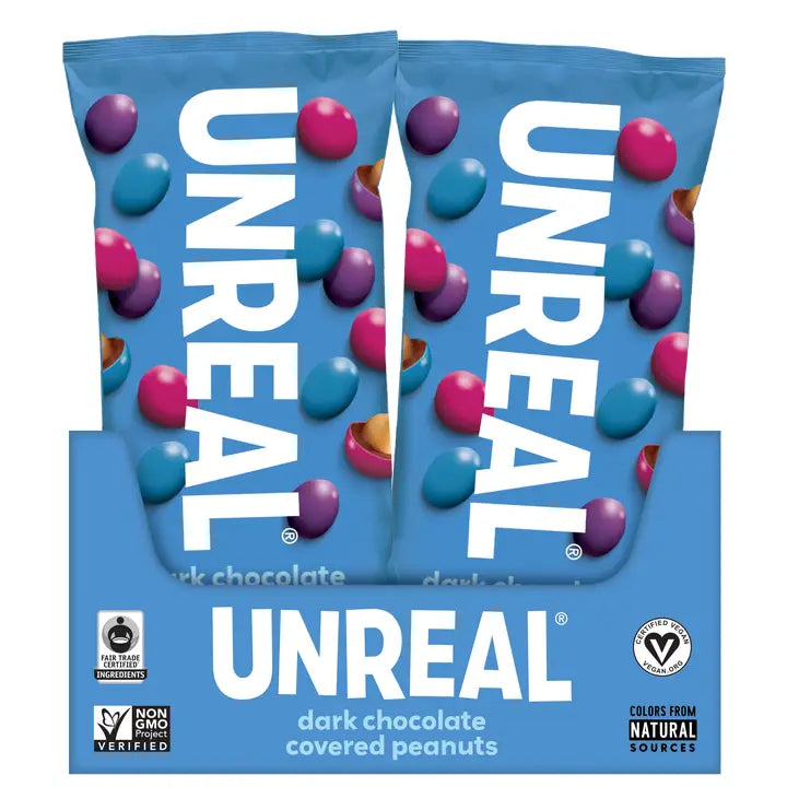 Unreal Dark Chocolate Peanut Gems Snack Bags