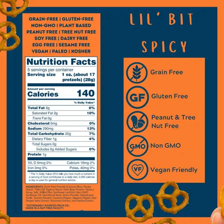 Savor Spicy Grain Free Pretzels