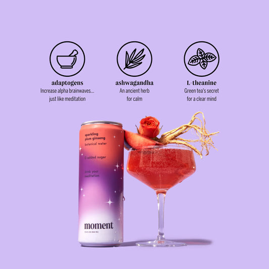 Find Your Moment of Clarity with Plum Ginseng Sparkling Mocktail