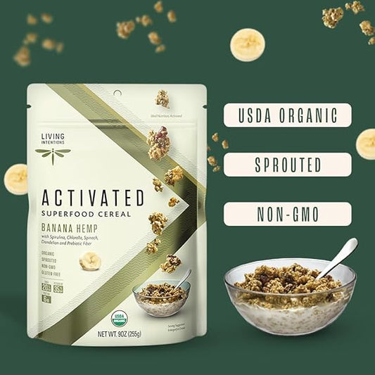 Living Intentions Activated Organic Superfood Cereal – Banana Hemp: A Delicious and Nutritious Start to Your Day