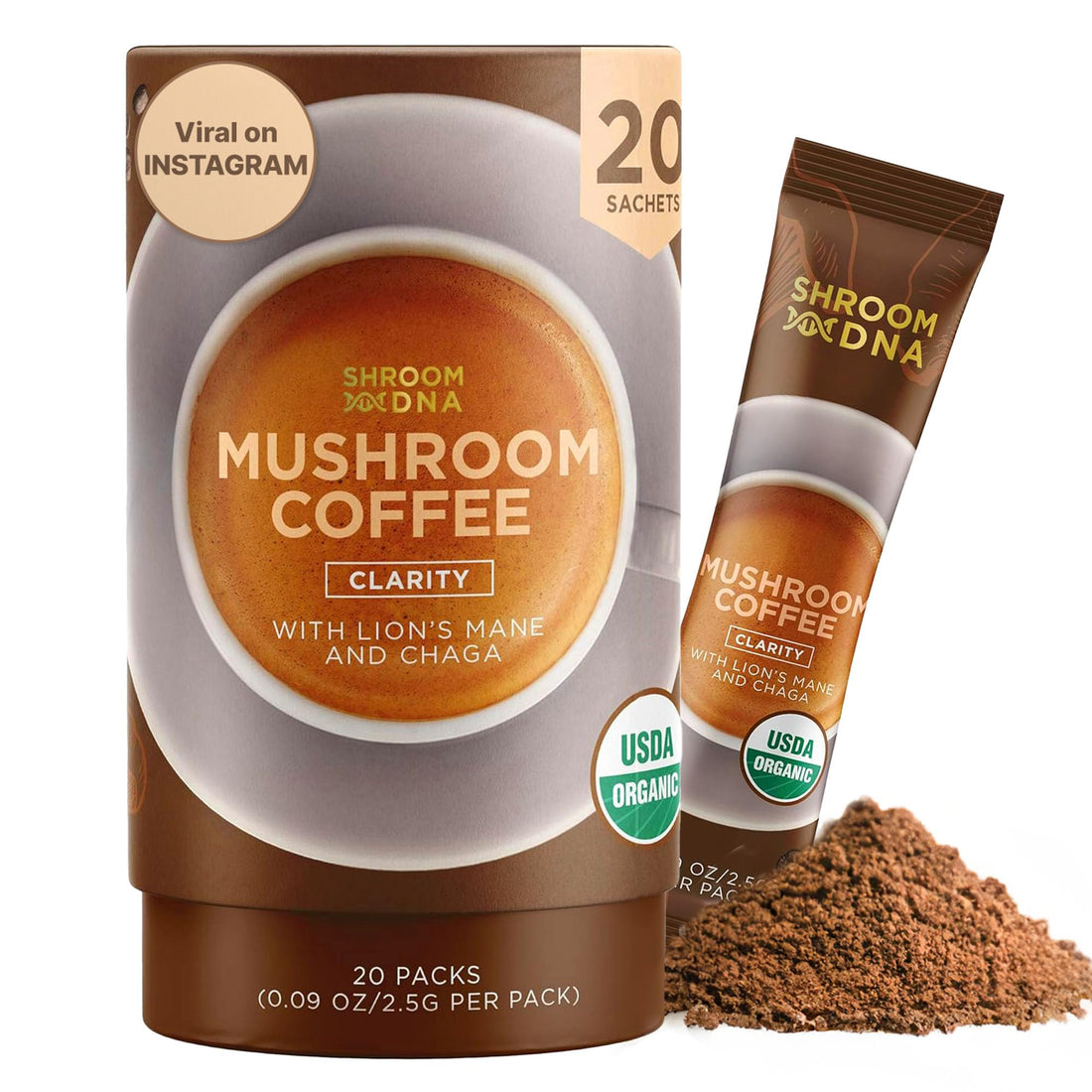 ShroomDNA Mushroom Coffee Blend: Fuel Your Mind and Body with Chaga & Lion's Mane