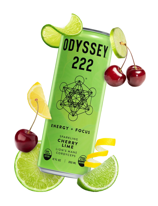 Refresh Your Energy with Odyssey Elixir Cherry Lime 222 Sparkling Energy Drink