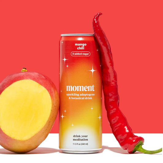 A Fiery Twist on Relaxation: My Review of Moment Mango Chili Botanical Soda