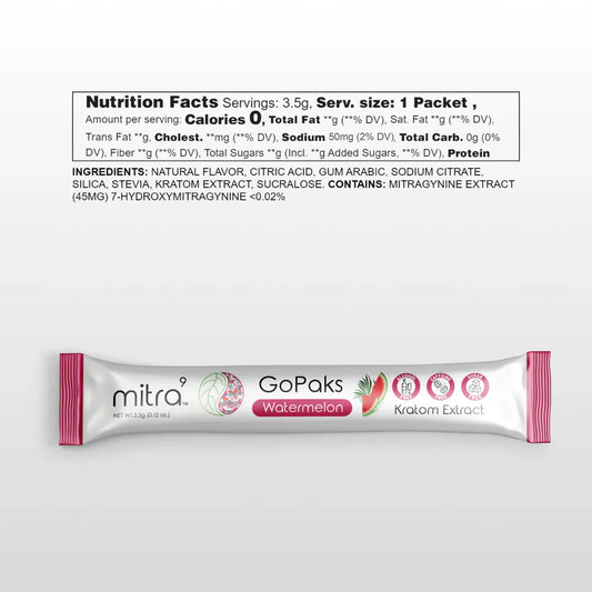 Stay Energized and Refreshed with Mitra9 Kratom Powder GoPaks Watermelon