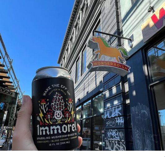 Wake Up and Conquer: Immorel Wake the Eff Up Sparkling Mushroom-Based Tea Review