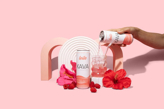 Bloom into Calm: Discover Leilo's Kava Tonic Raspberry Hibiscus