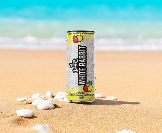 Quench Your Thirst and Lift Your Spirits with White Rabbit Raspberry Lemonade Kratom Seltzer