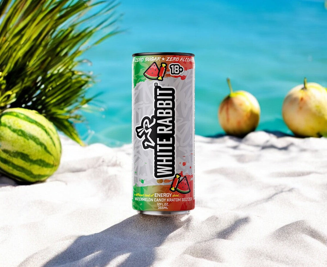 Sweet Relief: Dive into White Rabbit Watermelon Candy Kratom Seltzer