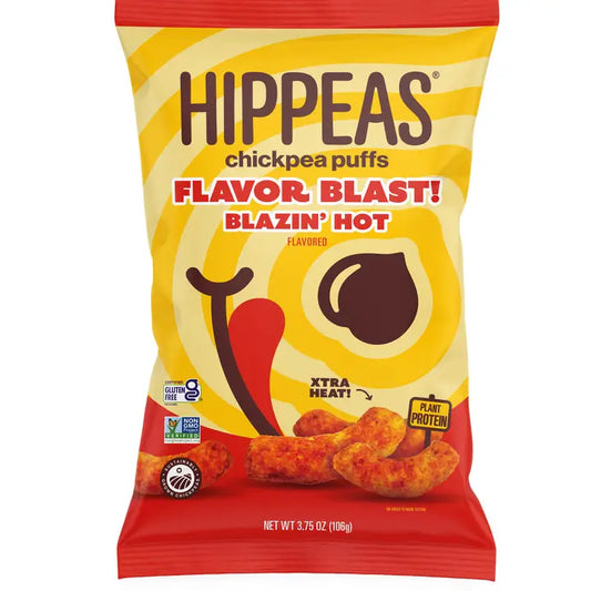 Chickpea Puffs, Blazin' Hot Vegan Snacks